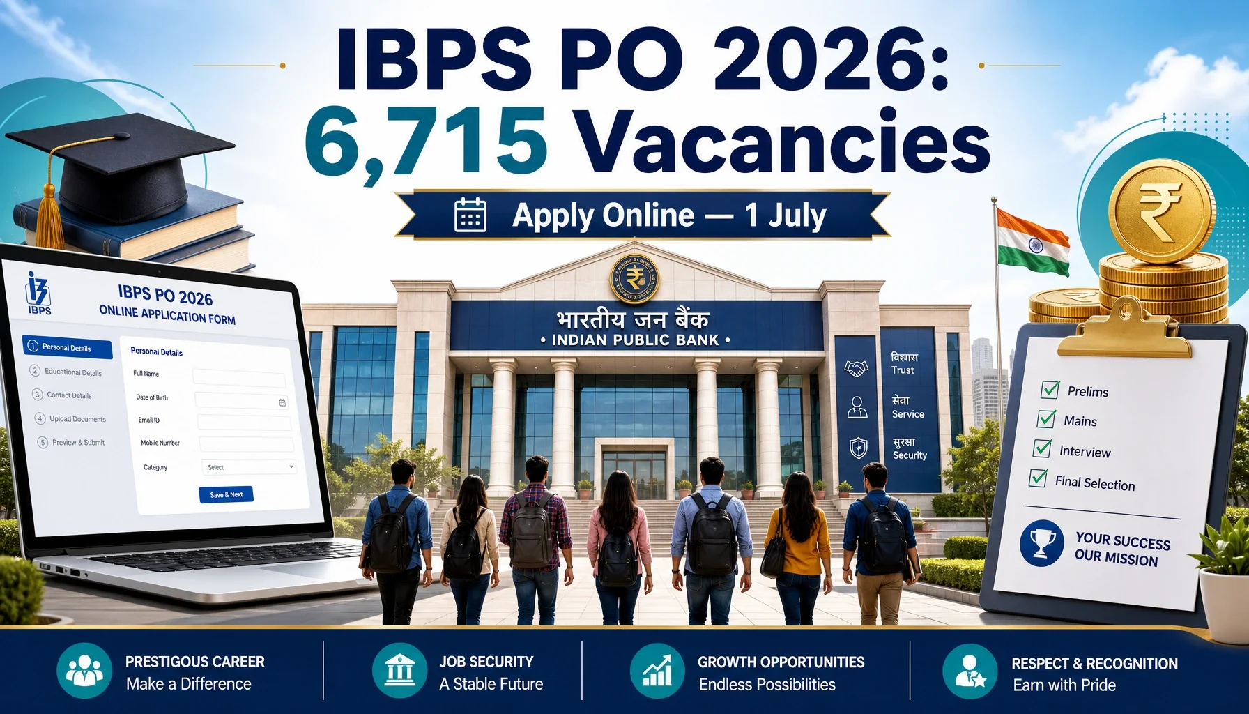 IBPS PO Notification 2026 Out: 6,715 Vacancies, Apply Online from 1 July — Full Details Inside